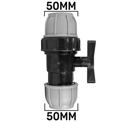 Mdpe Compression Flow Control Valve 50mm Water Supply & Irrigation from B&Q