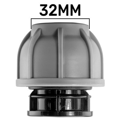 Mdpe Compression Stop End 32mm Pn10 Water Pipe Joiner from B&Q