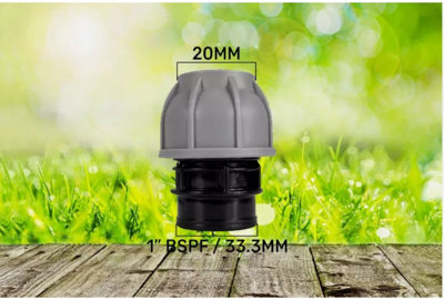 Mdpe Compression Straight Joiner 20mm1"bspf Coupling  Pn10 Water Pipe Joiner from B&Q