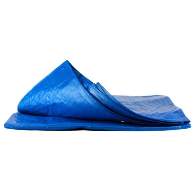  - 5X8M Blue  Waterproof Tarpaulin Reinforced Durable Cover 95 Gm²