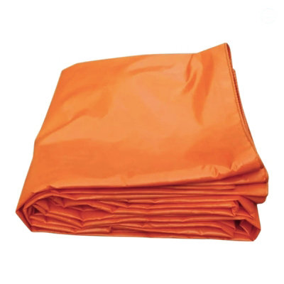  - 6X10M Orange Waterproof Tarpaulin 90Gsm Reinforced Camping Cover Strong Lightweight