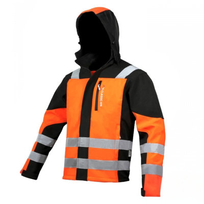 38 Inch 54 Eu  Artmas Classicvis Orange Softshell Work Jacket For Men Hi Vis Waterproof Windproof Warm Adjustable Fit from B&Q