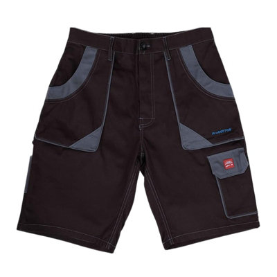 30 Inch 46 Eu Artmas Mens Black Work Shorts Heavy Duty Cotton Carg Multi Pocket Triple Stitched Cordura Reinforced from B&Q