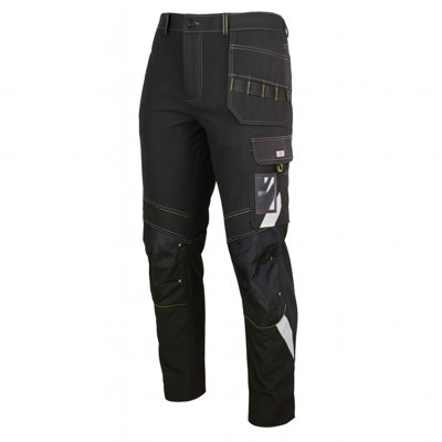44 Inch 60 Eu Artmas Classic4Dynamic Mens Work Trousers Durable Slim Fit Waist Pants Multi Pocket Stretch Cotton from B&Q
