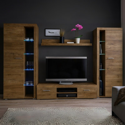 Wall Unit Rumba Xl Living Room Furniture Lefkas Oak from B&Q