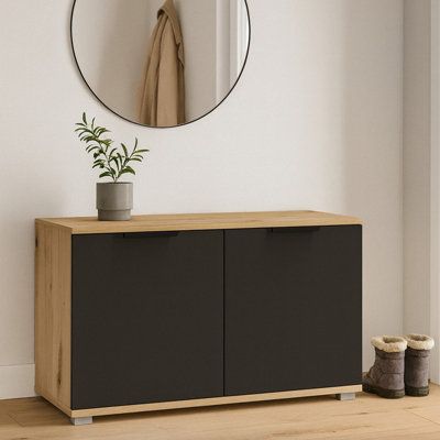 Clif St 100 Modular Hallway System Storage Cabinet Artisan Oak Anthracite from B&Q