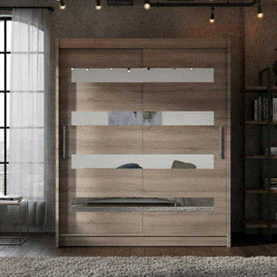 Westa Xiii 150 Cm Sliding Door Wardrobe With Mirrors Truffle from B&Q