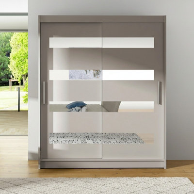 Westa Xiii 150 Cm Sliding Door Wardrobe With Mirrors Cashmere from B&Q