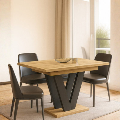 Lara Extendable Dining Table 130 To 210 Cm Modern Design Evoke Oak from B&Q