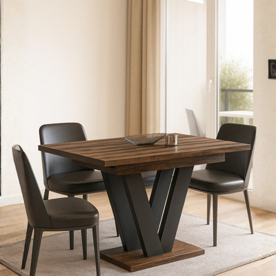 Lara Extendable Dining Table 130 To 210 Cm Modern Design Monastery Oak from B&Q
