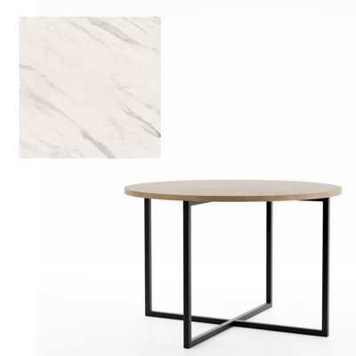  - Tollnes Round Coffee Table Marble Bianco