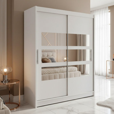 Westa Vii 150 Sliding Door Wardrobe With Mirrors Cashmere from B&Q