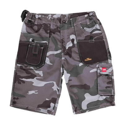 Artmas Mens Grey Camo Work Cargo Shorts 38 Inch Waist Eu 54 Durable Triple Stitched Cordura Reinforced Multi Pocket from B&Q
