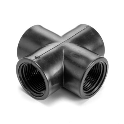 3/4" Bsp Female Polypropylene Cross Connector3/4" Bsp Female Threaded Crossover For Fluid Systems from B&Q