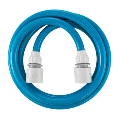 20M Blue Water Hose Set10 mm Pvc Pipe With Two Click-Lock Connectors4-Layer ReinforcedFood-Safe from B&Q