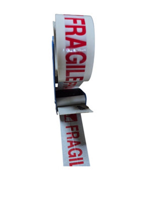 48mm X 66M Clear Fragile Warning TapeSingle-SidedPermanent Adhesive150G Roll from B&Q