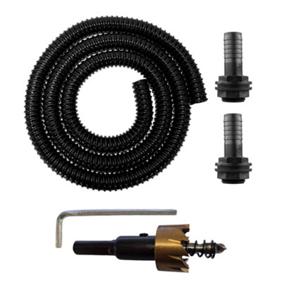 Water Butt Connector Set 1" Bsp Linking Kit With 5M Corrugated Hose And 34mm Hss Drill Bit from B&Q