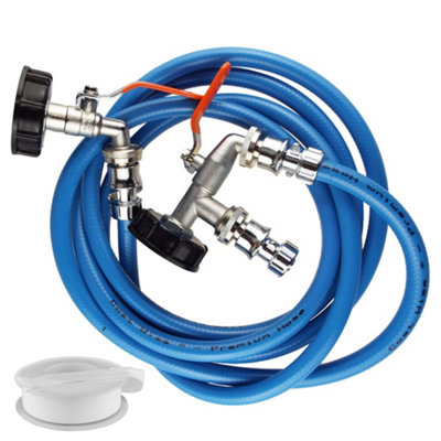 Ibc Tank Connector 5M Set  S60X6 Caps 1/2" Bsp Taps Hose & Ptfe Tape from B&Q