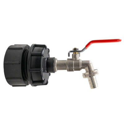 Ibc 2" Bspf To S60X6 Adapter Kit With 1/2" Bspf Cap And 1/2" Barb Lever Tap from B&Q