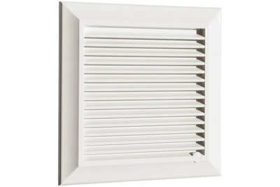 White Duo Smart Louvre Vent 165 With Insect MeshDurable PlasticWhite Finish from B&Q