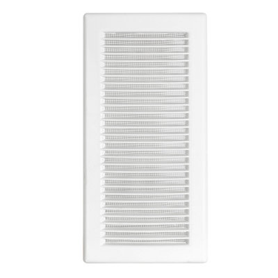 White Luxury Louvre Vent Grille Dl/90X240Rw Lux With Built-In Insect Mesh90mm X 240mm from B&Q