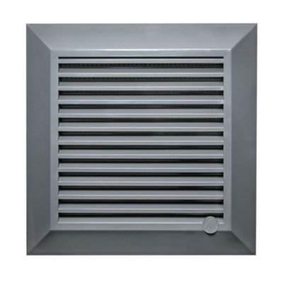 Graphite Duo Smart Louvre Vent 135G 135mm Square With Insect Mesh And Adjustable Damper from B&Q