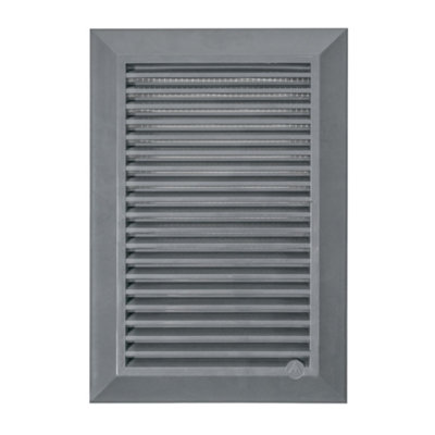 Graphite Duo Smart Louvre Vent 140mm X 210mm With Insect Mesh And Adjustable Damper from B&Q