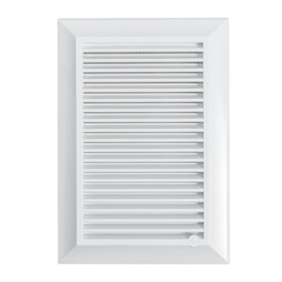 Duo Smart Louvre Vent 140mm X 210mm With Insect Mesh And Integrated Damper from B&Q
