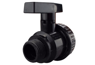 1.5" Bspf-M Polypropylene Single Union Full Flow Ball Valve38.1 mm from B&Q