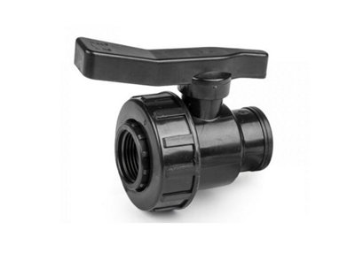 1.5" Bspf Polypropylene Single Union Full Flow Ball Valve38.1 mm from B&Q