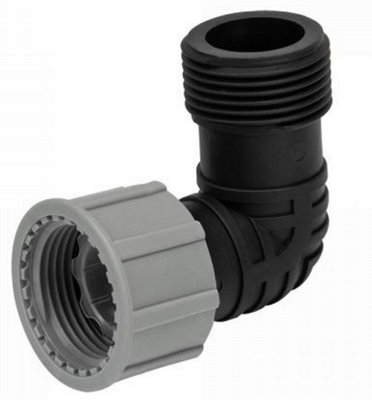 1Bsp Swivel Elbow Connector  90Degrees Male X Female Plastic Integrated Sealing Washer from B&Q