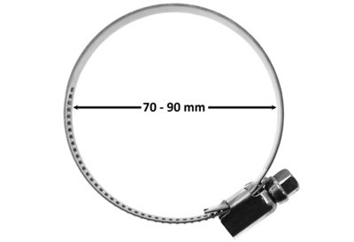  - A2 Stainless Steel Worm Drive Hose Clamp 9mm Band Adjustable 70mm 90mm Iso9001