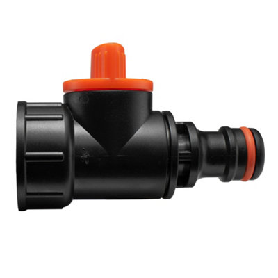 3/4" Bsp Female Tap Adapter With Integral Valve And Click-Lock Snap-On FittingPlastic28G from B&Q