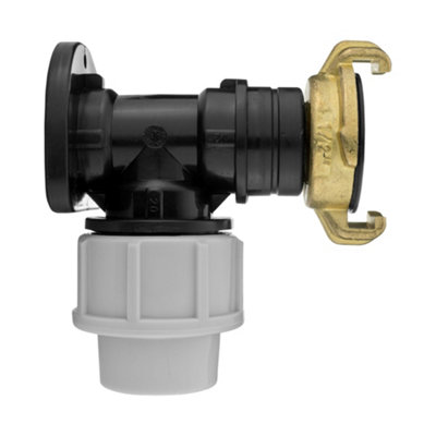 20mm Mdpe Wall Flange Set With Bsp Compression And Geka Type Brass Fitting Wf20Kit010 from B&Q