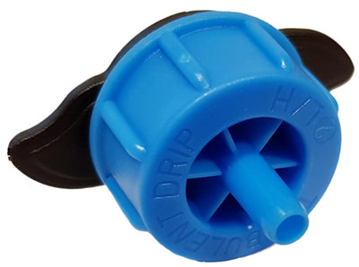 2L/h Turbo Non Pressure Compensating Dripper 4mm Outlet 0.7 4.5 Bar Fits 12 32mm Pe Pipes from B&Q