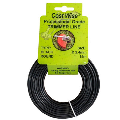 Black Round Strimmer Line 2.4mm X 15MDurable Trimmer Line For Grass And Weeds from B&Q