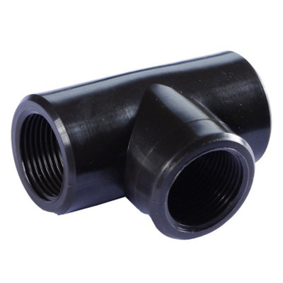 1Bsp Female Polypropylene 90Degrees Tee Fitting 3 Way Threaded Connector For Plumbing And Irrigation from B&Q