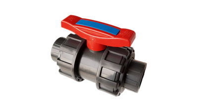 1/2" Bspf Pvc Double Union Shut-Off Valve For Irrigation And Garden Systems from B&Q