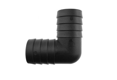 40mm Pond Hose Elbow Fitting 90Degrees  1Bspm Threaded Inlet Barbed 40mm Outlet from B&Q