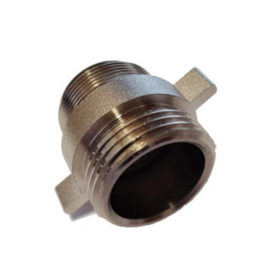 Nickel-Plated Brass Fine-Thread Male Adapter 3/8" Bsp For Kitchen Tap Connection from B&Q