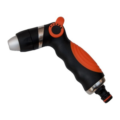  - Cost Wise Black/orange Metal Garden Hose Spray Gun With Quick-Connect Adaptor And Ergonomic Grip2 Spray Modes185 G.