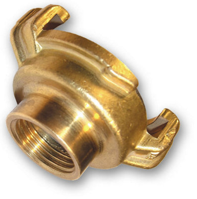 1/2In Bsp Female Brass Geka-Type Claw Hose Adapter15 mm Compatible from B&Q