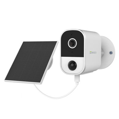 Engo Ecam-Solar Wi-Fi Smart Outdoor Camera 4Mp Hd Solar Cctv Ip65 from B&Q