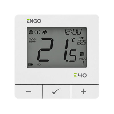 Engo E40-230 Wired Smart Thermostat Zigbee 3.0 Programmable Heating Controller (White) from B&Q