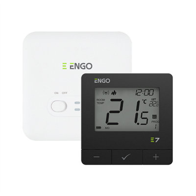 B&Q -  Engo E7-Rfb Wireless Programmable Thermostat Black
