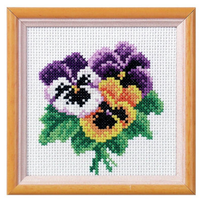 Groves Of Thames Xstitch Kit Pansy - Cross Stitch Kit: Pansy - Orchidea