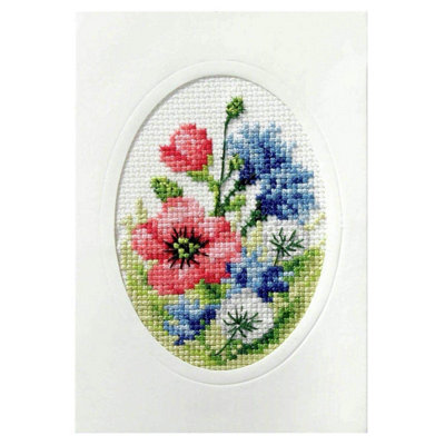 B&Q -  Card Kit PoppiesCross Stitch Kit: Greetings Card: PoppiesOrchidea