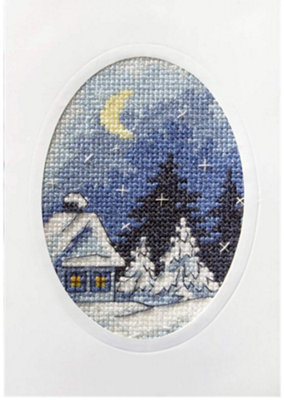 B&Q -  Cross Stitch Kit: Greetings Card: Twilight Winter Scene - Image 5