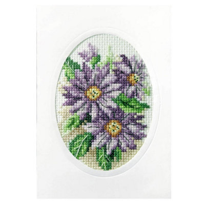 B&Q -  Card Kit DahliasCross Stitch Kit: Greetings Card: DahliasOrchidea