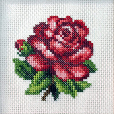 Groves Of Thames Red Rose - Cross Stitch Kit: Rose - Orchidea Size 14